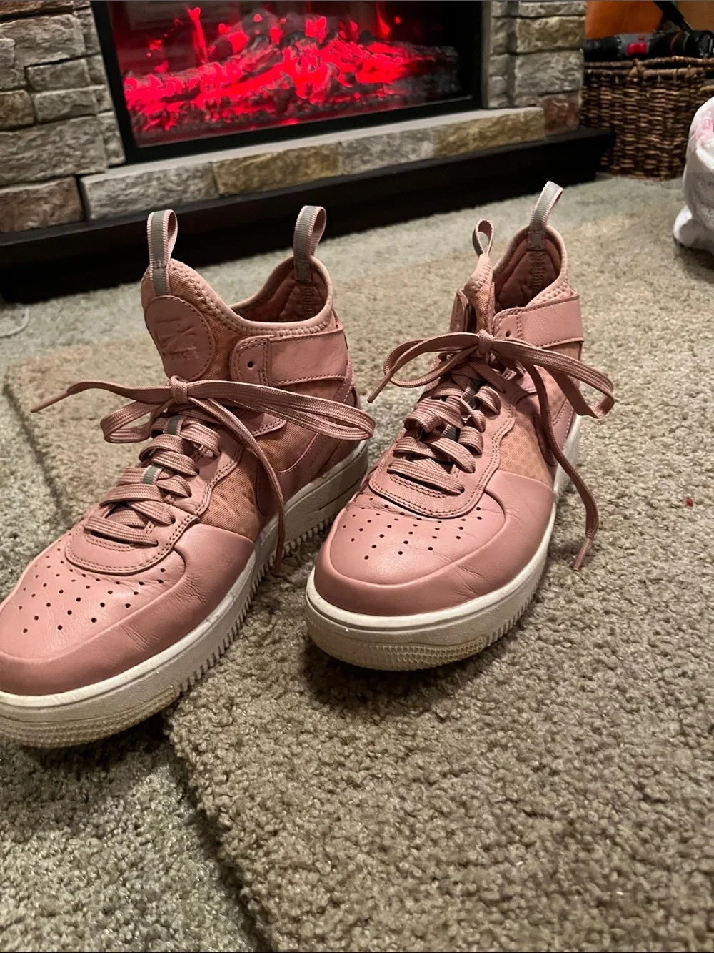 Women's Pink High-Top Fashion Sneakers Nike air one 7.5